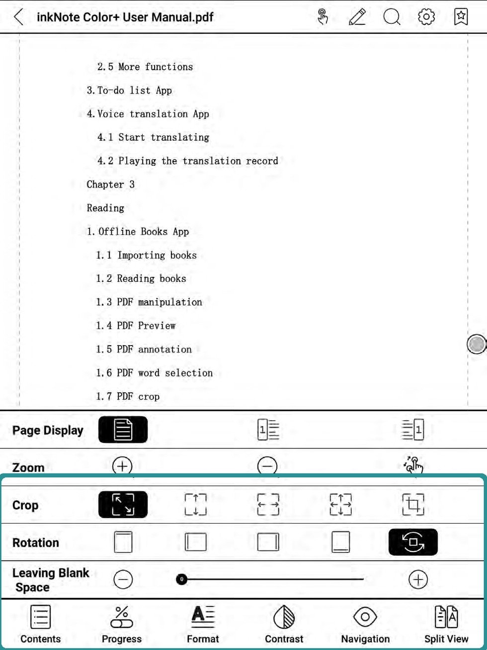 Bigme display options