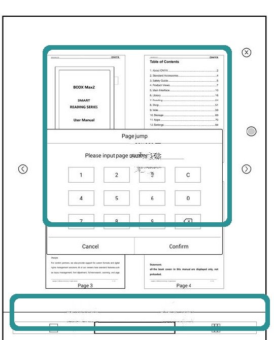 BOOX reader navigation