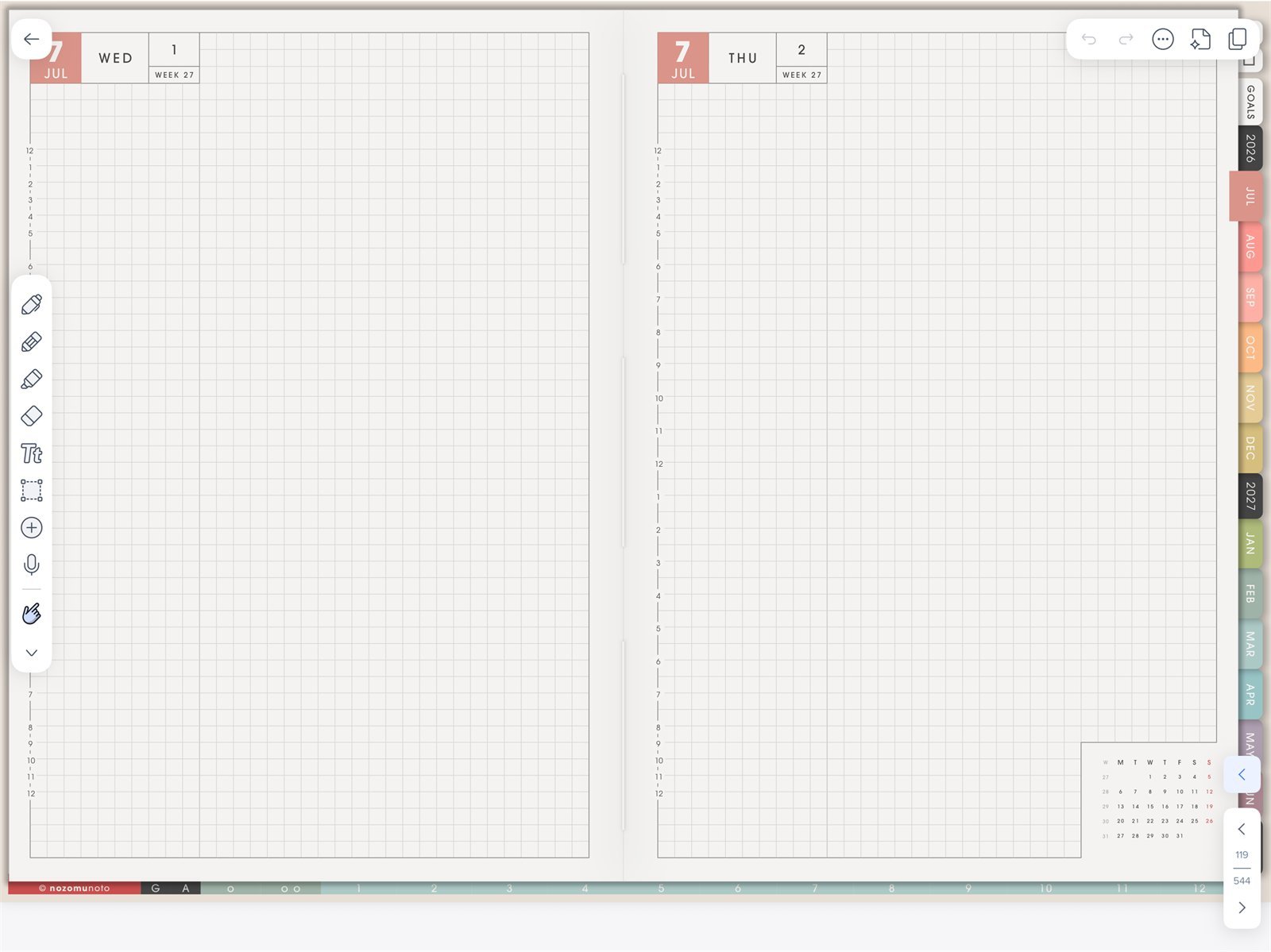 Linked page destination