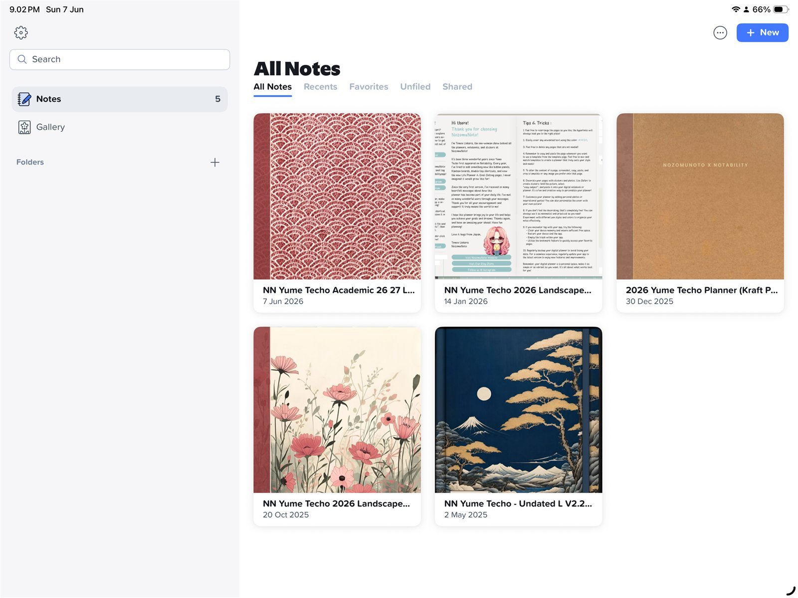 Imported planner