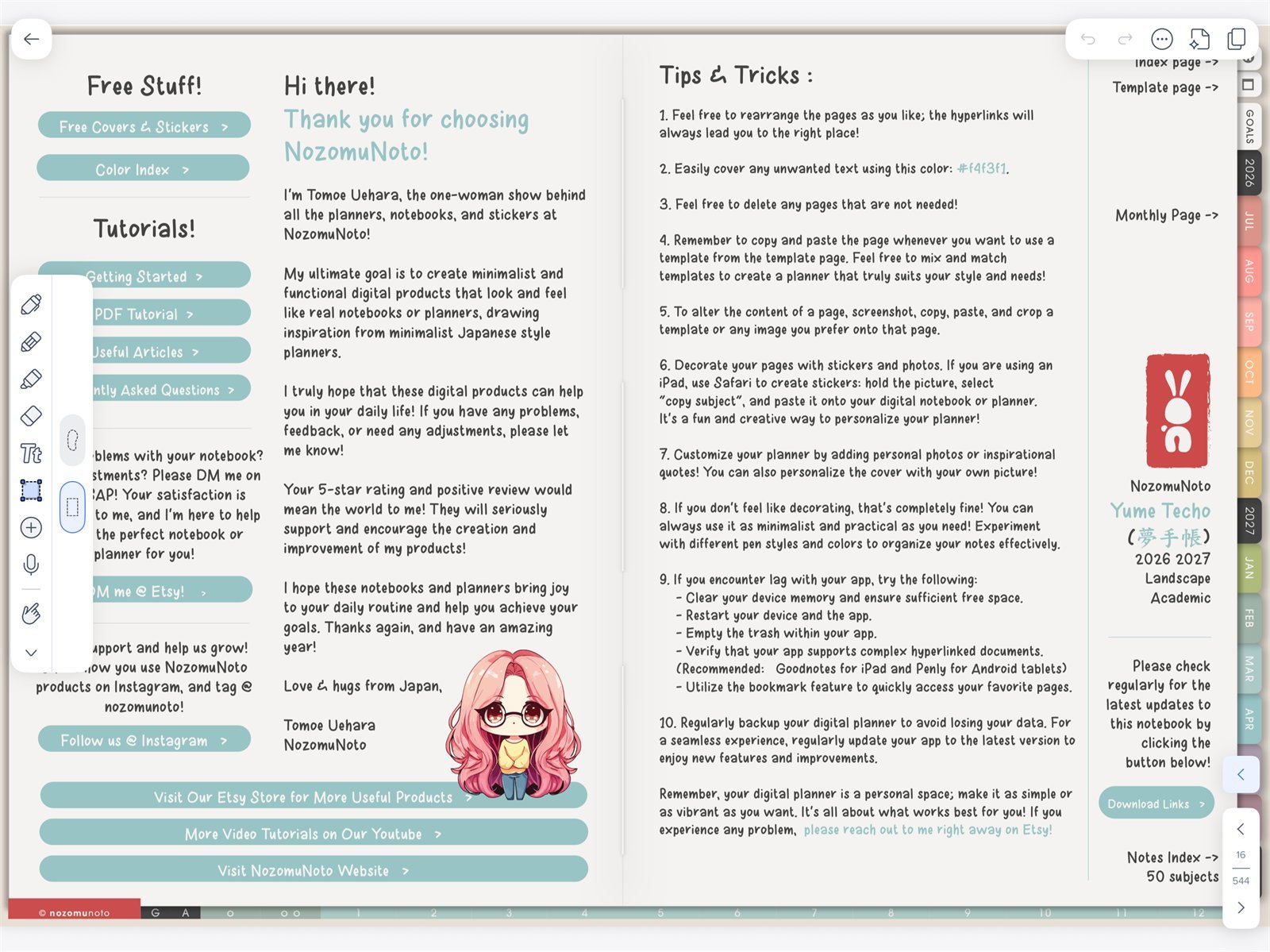 Planner open in Notability