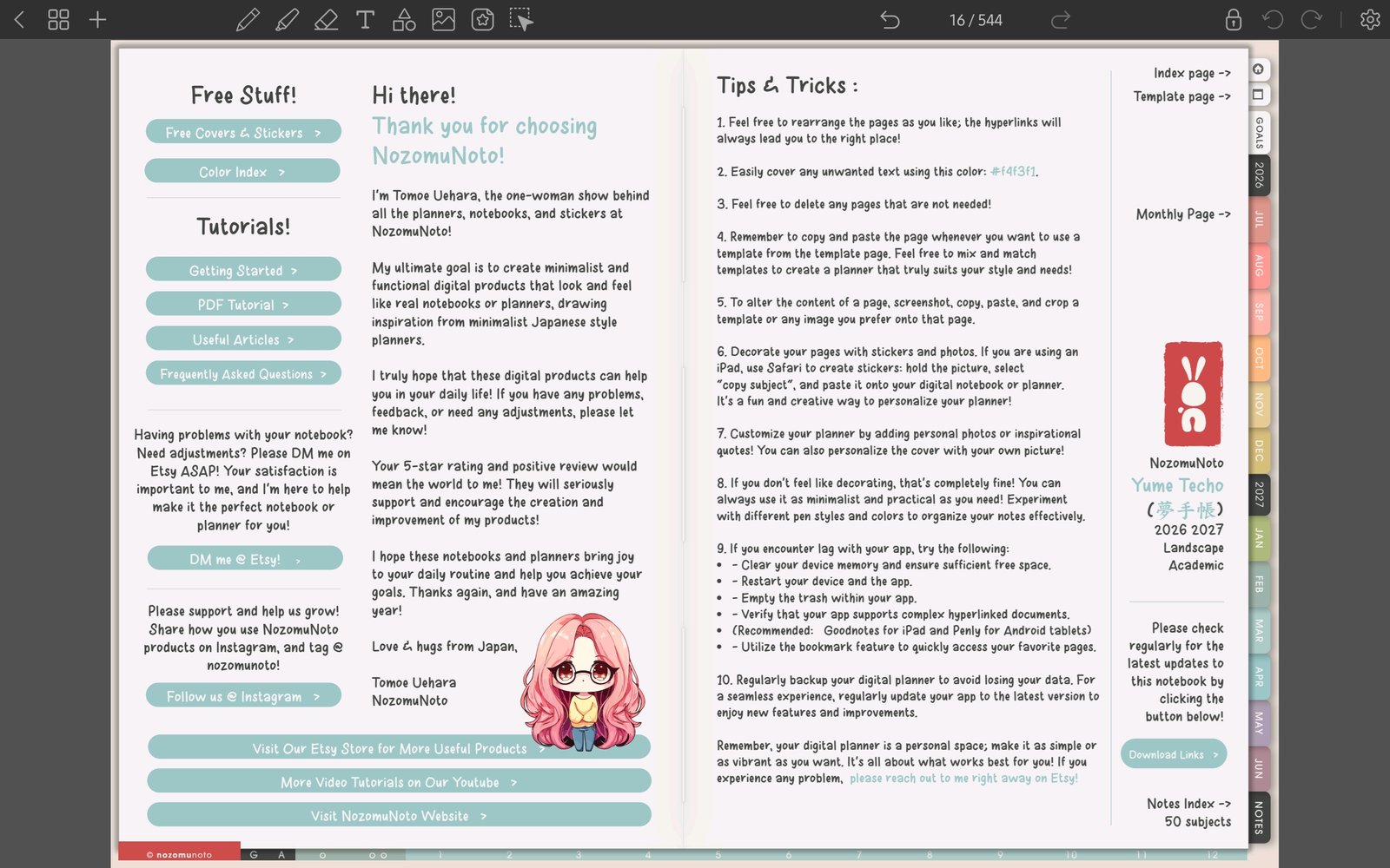 Full Penly toolbar screen