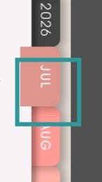 Month side tab