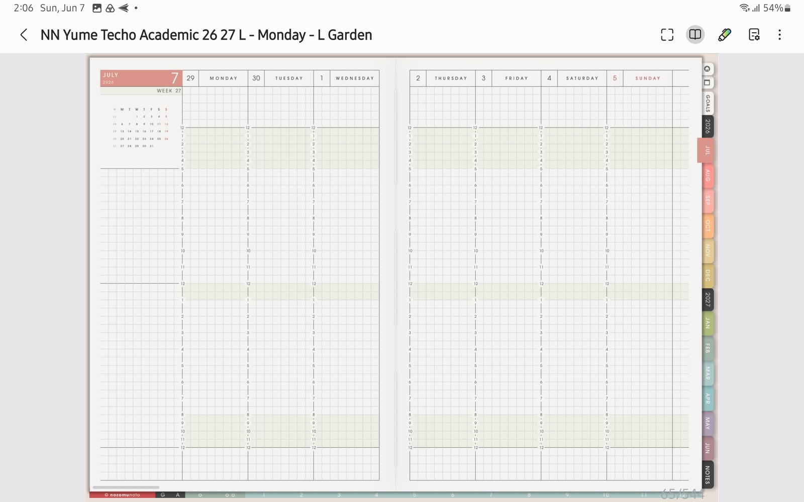 Weekly page link test