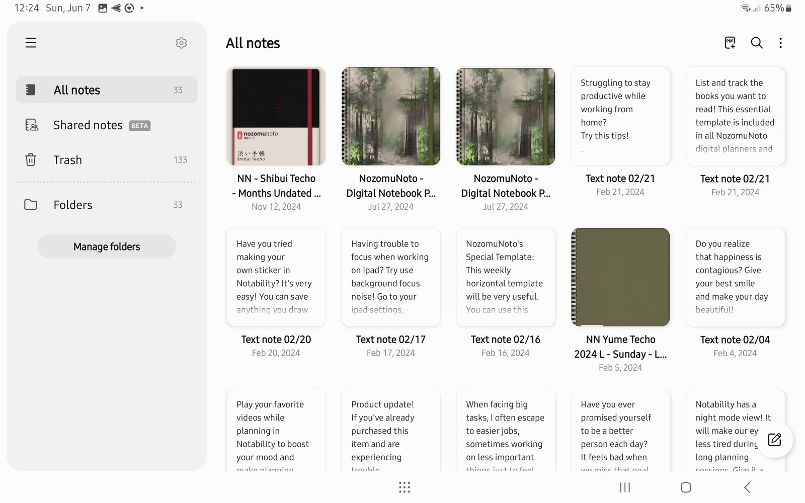 Samsung Notes library