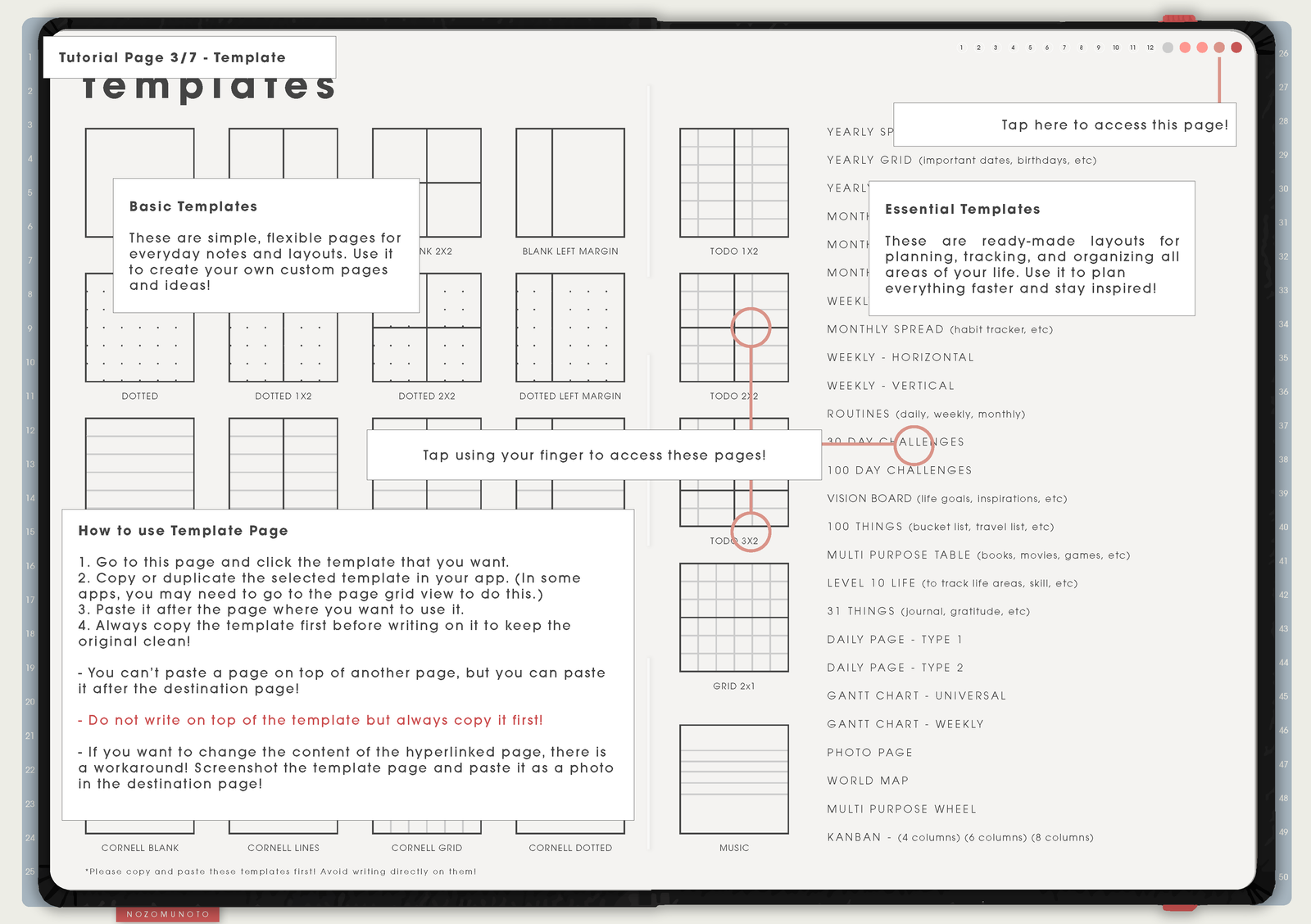 Tutorial Page 3/7 - Template Page