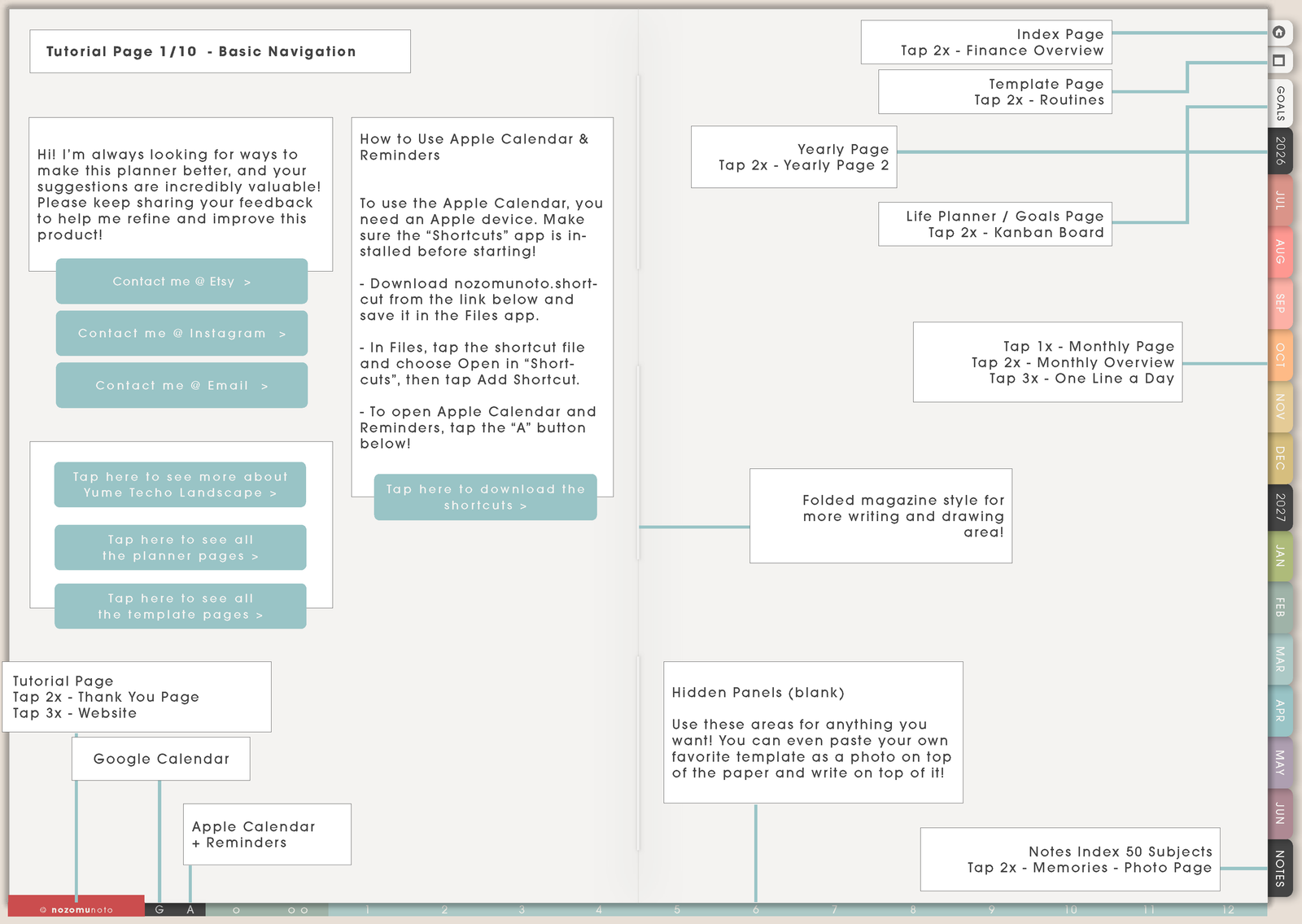 Yume Techo planner map example