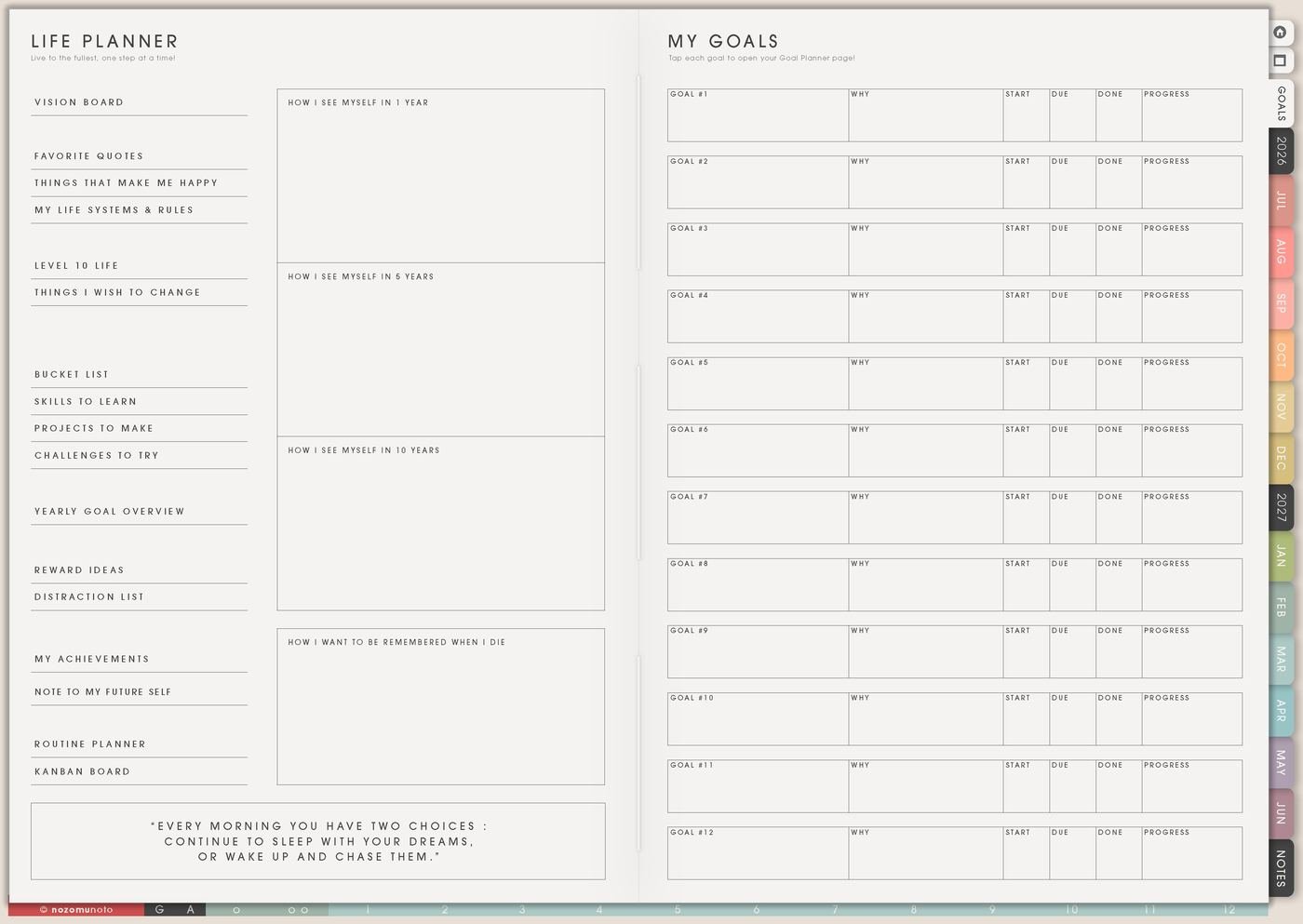 Life Planner from Yume Techo Academic 26-27 Landscape