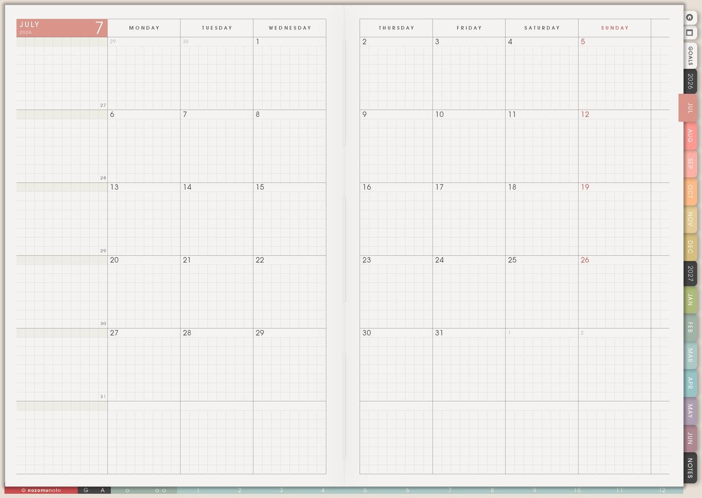 Monthly from Yume Techo Academic 26-27 Landscape