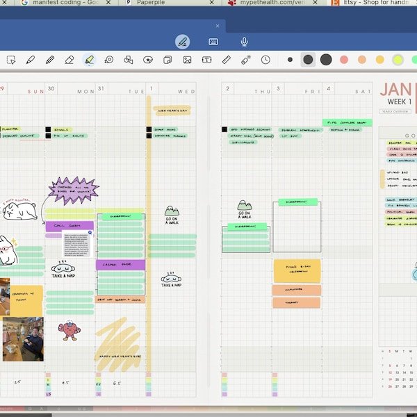 Quinn shared a NozomuNoto planner photo