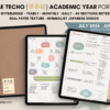 Dated Academic 2025 Digital Planner Yume Techo NozomuNoto Notebook Daily Weekly Monthly Calendar Japanese Multipurpose Minimalist ADHD Bullet Journal Hyperlinked PDF Goodnotes Notability Portrait Android iPad Student Noteshelf Samsung Notes Hobonichi