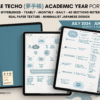 Dated Academic 2025 Digital Planner Yume Techo NozomuNoto Notebook Daily Weekly Monthly Calendar Japanese Multipurpose Minimalist ADHD Bullet Journal Hyperlinked PDF Goodnotes Notability Portrait Android iPad Student Noteshelf Samsung Notes Hobonichi