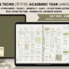 Dated Academic 2025 Digital Planner Yume Techo NozomuNoto Notebook Daily Weekly Monthly Calendar Japanese Multipurpose Minimalist ADHD Bullet Journal Hyperlinked PDF Goodnotes Notability Landscape Android iPad Student Noteshelf Samsung Hobonichi