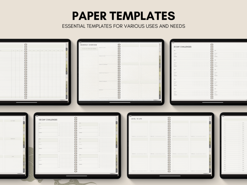 Dated Academic 2025 Digital Planner Yume Techo NozomuNoto Notebook Daily Weekly Monthly Calendar Japanese Multipurpose Minimalist ADHD Bullet Journal Hyperlinked PDF Goodnotes Notability Landscape Android iPad Student Noteshelf Samsung Hobonichi