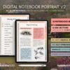 Digital Notebook V2 Yume Noto NozomuNoto Japanese Multipurpose Minimalist ADHD Bullet Journal Hyperlinked PDF Goodnotes Notability Android Tablet iPad Student Study Teacher Travel Cornell Grid Lines Dotted Template Noteshelf Samsung Xodo