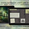 Digital Notebook V1 Landscape Yume Noto NozomuNoto Japanese Multipurpose Minimalist ADHD Bullet Journal Hyperlinked PDF Goodnotes Notability Android Tablet iPad Student Study Teacher Travel Cornell Grid Lines Dotted Template Noteshelf Samsung Xodo