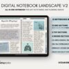 Digital Notebook V2 Landscape Yume Noto NozomuNoto Japanese Multipurpose Minimalist ADHD Bullet Journal Hyperlinked PDF Goodnotes Notability Android Tablet iPad Student Study Teacher Travel Cornell Grid Lines Dotted Template Noteshelf Samsung Xodo