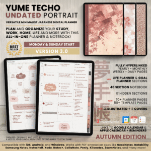 Yume Techo Undated Portrait - Light Autumn