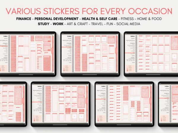 Ultimate Digital Stickers Stickerbook Widget NozomuNoto Japanese Multipurpose Minimalist Calendar ADHD Bullet Journal png Goodnotes Notability Android Tablet iPad finance work study travel health Noteshelf Samsung Xodo