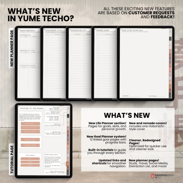 Yume Techo Undated Portrait - Light Autumn