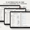 Digital Notebook V2 Landscape Yume Noto NozomuNoto Japanese Multipurpose Minimalist ADHD Bullet Journal Hyperlinked PDF Goodnotes Notability Android Tablet iPad Student Study Teacher Travel Cornell Grid Lines Dotted Template Noteshelf Samsung Xodo