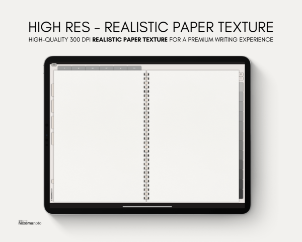 Digital Notebook V2 Landscape Yume Noto NozomuNoto Japanese Multipurpose Minimalist ADHD Bullet Journal Hyperlinked PDF Goodnotes Notability Android Tablet iPad Student Study Teacher Travel Cornell Grid Lines Dotted Template Noteshelf Samsung Xodo