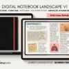 Digital Notebook V1 Landscape Yume Noto NozomuNoto Japanese Multipurpose Minimalist ADHD Bullet Journal Hyperlinked PDF Goodnotes Notability Android Tablet iPad Student Study Teacher Travel Cornell Grid Lines Dotted Template Noteshelf Samsung Xodo