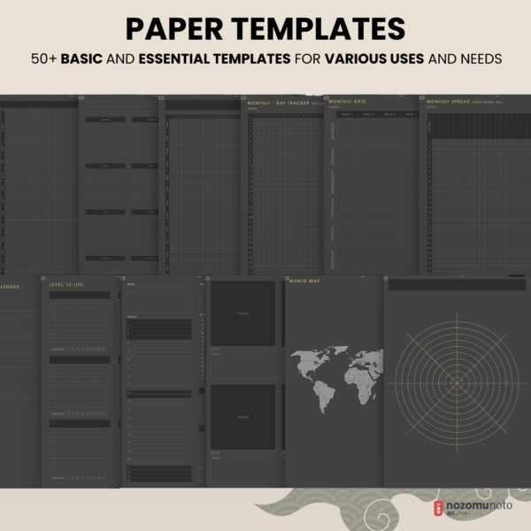 2025 Digital Planner Yume Techo NozomuNoto Notebook Daily Weekly Monthly Calendar Japanese Multipurpose Minimalist ADHD Bullet Journal Hyperlinked PDF Goodnotes Notability Portrait Android iPad Student Study Noteshelf Samsung Notes Hobonichi