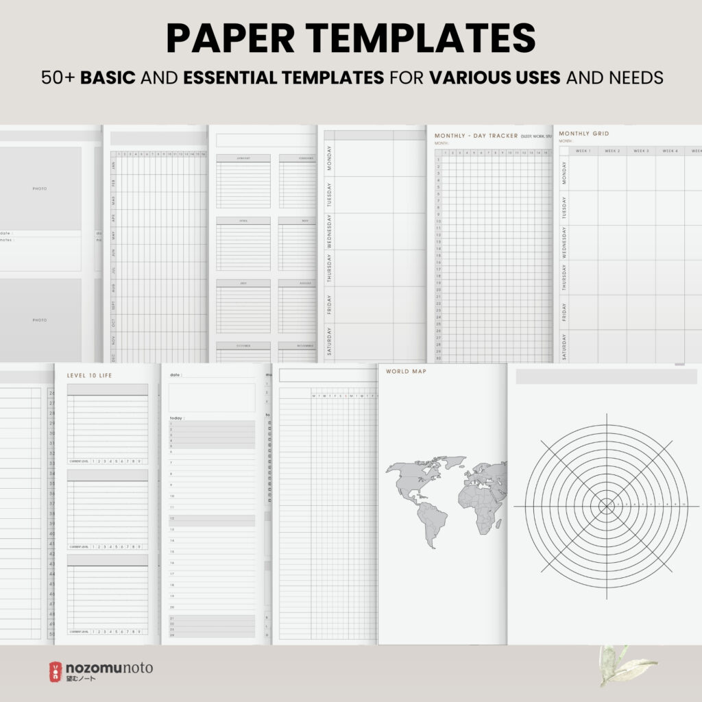 2025 Digital Planner Yume Techo Remarkable 2 Paper Pro Onyx Boox Supernote Bigme Kindle Scribe NozomuNoto Notebook Daily Weekly Monthly Calendar Japanese Multipurpose Minimalist ADHD Bullet Journal Hyperlinked PDF Student Study Hobonichi