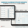 Ultimate Digital Stickers Stickerbook Widget NozomuNoto Japanese Multipurpose Minimalist Calendar ADHD Bullet Journal png Goodnotes Notability Android Tablet iPad finance work study travel health Noteshelf Samsung Xodo