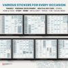 Ultimate Digital Stickers Stickerbook Widget NozomuNoto Japanese Multipurpose Minimalist Calendar ADHD Bullet Journal png Goodnotes Notability Android Tablet iPad finance work study travel health Noteshelf Samsung Xodo