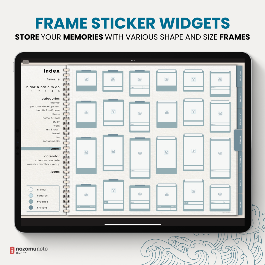 Ultimate Digital Stickers Stickerbook Widget NozomuNoto Japanese Multipurpose Minimalist Calendar ADHD Bullet Journal png Goodnotes Notability Android Tablet iPad finance work study travel health Noteshelf Samsung Xodo