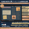 Digital Notebook V2 Landscape Dark Yume Noto NozomuNoto Japanese Multipurpose Minimalist ADHD Bullet Journal Hyperlinked PDF Goodnotes Notability Android Tablet iPad Student Study Teacher Travel Cornell Grid Lines Dotted Template Noteshelf Samsung