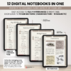 Digital Notebook V2 Yume Noto NozomuNoto Japanese Multipurpose Minimalist ADHD Bullet Journal Hyperlinked PDF Goodnotes Notability Android Tablet iPad Student Study Teacher Travel Cornell Grid Lines Dotted Template Noteshelf Noteful Kilonotes Collanote Zoomnotes Samsung Xodo