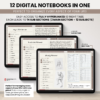 Digital Notebook V2 Landscape Yume Noto NozomuNoto Japanese Multipurpose Minimalist ADHD Bullet Journal Hyperlinked PDF Goodnotes Notability Android Tablet iPad Student Study Teacher Travel Cornell Grid Lines Dotted Template Noteshelf Samsung Xodo