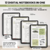 Digital Notebook V2 Yume Noto NozomuNoto Japanese Multipurpose Minimalist ADHD Bullet Journal Hyperlinked PDF Goodnotes Notability Android Tablet iPad Student Study Teacher Travel Cornell Grid Lines Dotted Template Noteshelf Noteful Kilonotes Collanote Zoomnotes Samsung Xodo