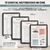Digital Notebook V2 Portrait - Light Garden — product preview