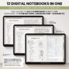 Digital Notebook V2 Landscape Yume Noto NozomuNoto Japanese Multipurpose Minimalist ADHD Bullet Journal Hyperlinked PDF Goodnotes Notability Android Tablet iPad Student Study Teacher Travel Cornell Grid Lines Dotted Template Noteshelf Samsung Xodo