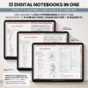 Digital Notebook V2 Landscape Yume Noto NozomuNoto Japanese Multipurpose Minimalist ADHD Bullet Journal Hyperlinked PDF Goodnotes Notability Android Tablet iPad Student Study Teacher Travel Cornell Grid Lines Dotted Template Noteshelf Samsung Xodo