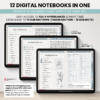 Digital Notebook V2 Landscape Yume Noto NozomuNoto Japanese Multipurpose Minimalist ADHD Bullet Journal Hyperlinked PDF Goodnotes Notability Android Tablet iPad Student Study Teacher Travel Cornell Grid Lines Dotted Template Noteshelf Samsung Xodo