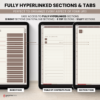 Digital Notebook V2 Landscape Yume Noto NozomuNoto Japanese Multipurpose Minimalist ADHD Bullet Journal Hyperlinked PDF Goodnotes Notability Android Tablet iPad Student Study Teacher Travel Cornell Grid Lines Dotted Template Noteshelf Samsung Xodo