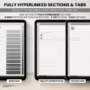 Digital Notebook V2 Landscape Yume Noto NozomuNoto Japanese Multipurpose Minimalist ADHD Bullet Journal Hyperlinked PDF Goodnotes Notability Android Tablet iPad Student Study Teacher Travel Cornell Grid Lines Dotted Template Noteshelf Samsung Xodo
