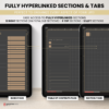 Digital Notebook V2 Landscape Dark Yume Noto NozomuNoto Japanese Multipurpose Minimalist ADHD Bullet Journal Hyperlinked PDF Goodnotes Notability Android Tablet iPad Student Study Teacher Travel Cornell Grid Lines Dotted Template Noteshelf Samsung