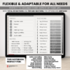 Digital Notebook V2 Landscape Yume Noto NozomuNoto Japanese Multipurpose Minimalist ADHD Bullet Journal Hyperlinked PDF Goodnotes Notability Android Tablet iPad Student Study Teacher Travel Cornell Grid Lines Dotted Template Noteshelf Samsung Xodo