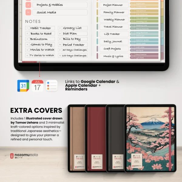 Digital Notebook V2 Landscape - Light Garden — product preview