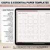 Digital Notebook V2 Landscape Yume Noto NozomuNoto Japanese Multipurpose Minimalist ADHD Bullet Journal Hyperlinked PDF Goodnotes Notability Android Tablet iPad Student Study Teacher Travel Cornell Grid Lines Dotted Template Noteshelf Samsung Xodo