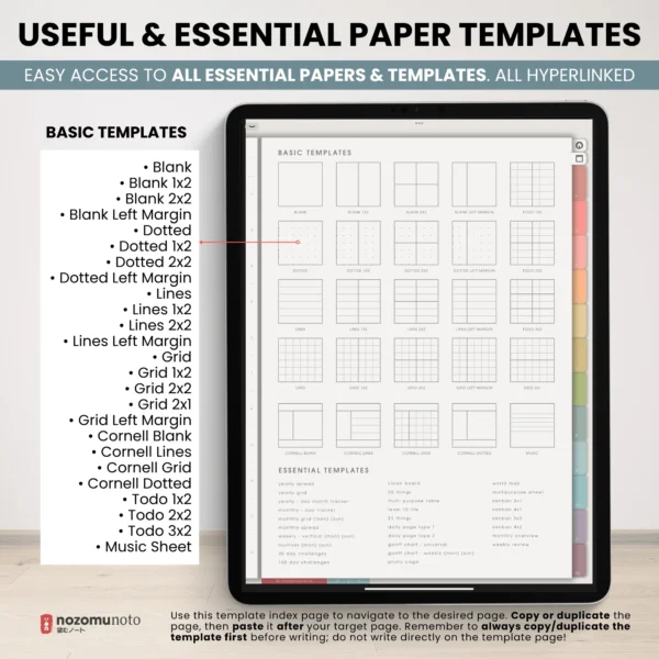 Digital Notebook V2 Portrait - Light Garden — product preview