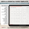 Digital Notebook V2 Landscape Yume Noto NozomuNoto Japanese Multipurpose Minimalist ADHD Bullet Journal Hyperlinked PDF Goodnotes Notability Android Tablet iPad Student Study Teacher Travel Cornell Grid Lines Dotted Template Noteshelf Samsung Xodo