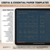 Digital Notebook V2 Landscape Dark Yume Noto NozomuNoto Japanese Multipurpose Minimalist ADHD Bullet Journal Hyperlinked PDF Goodnotes Notability Android Tablet iPad Student Study Teacher Travel Cornell Grid Lines Dotted Template Noteshelf Samsung
