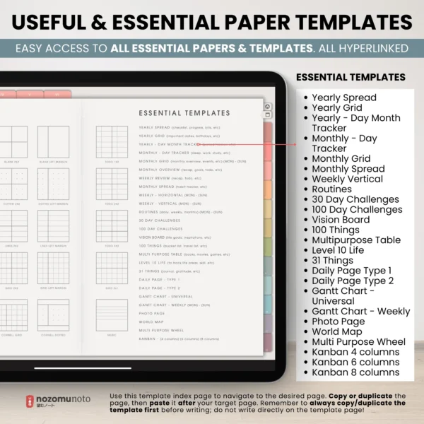 Digital Notebook V2 Landscape - Light Garden — product preview